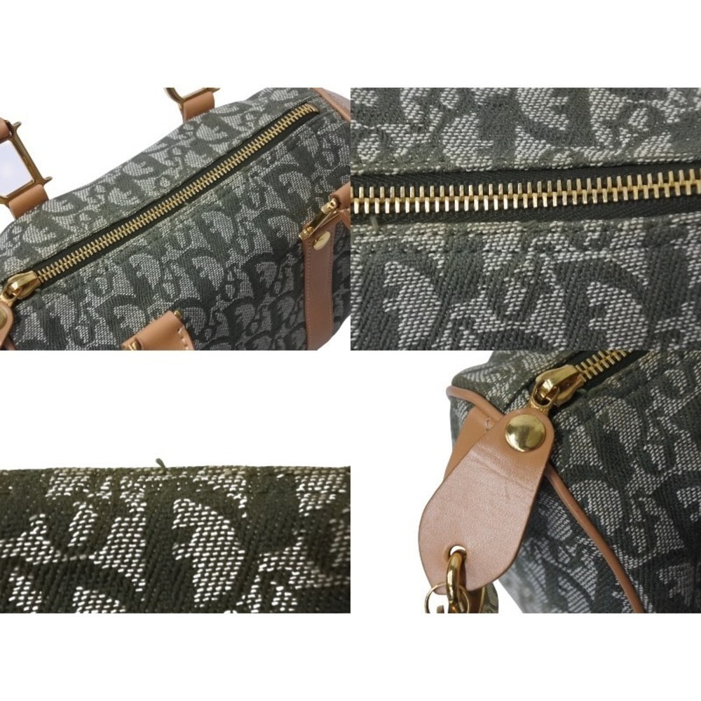 Dior green Tan handbag Trotter Beige Christian - Picture 7 of 9